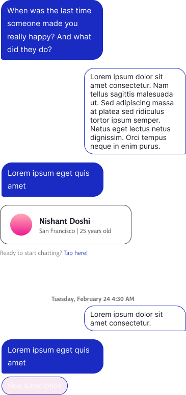 Volt app conversation screen